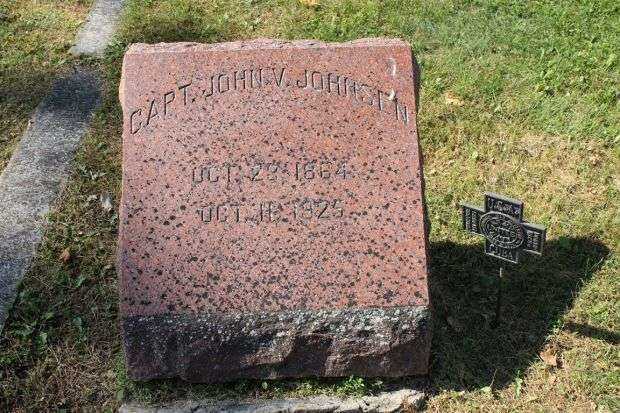 CAPT. JOHN V JOHNSEN MEMORIAL CEMETERY STONE