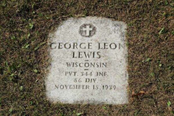 GEORGE LEON LEWIS MEMORIAL CEMETERY STONE