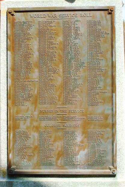 BERKELEY COUNTY WORLD WAR MEMORIAL PLAQUE D