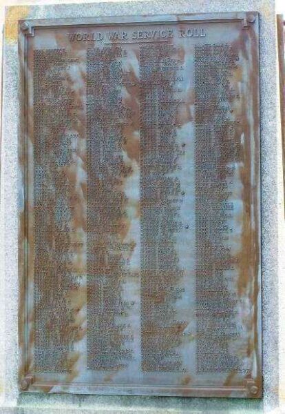 BERKELEY COUNTY WORLD WAR MEMORIAL PLAQUE C