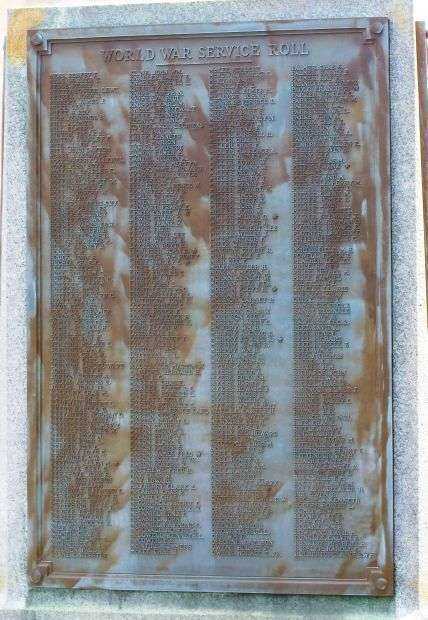 BERKELEY COUNTY WORLD WAR MEMORIAL PLAQUE C