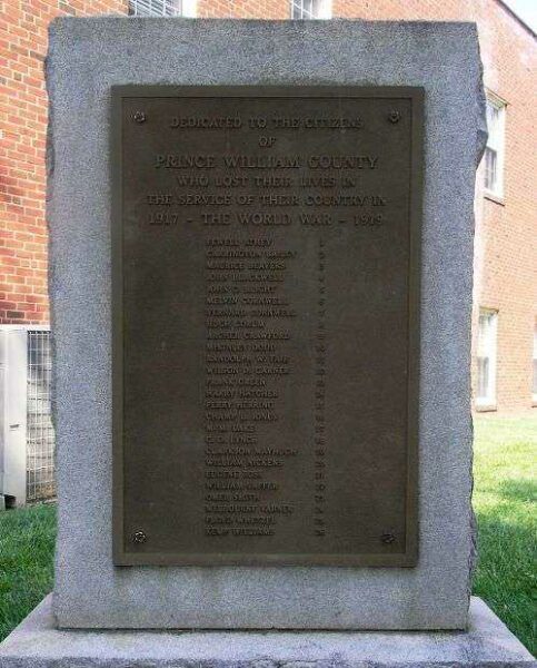 PRINCE WILLIAM COUNTY WORLD WAR MEMORIAL
