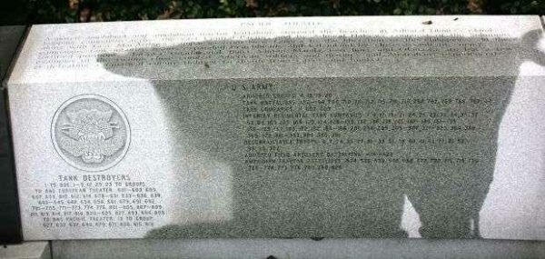 ARMORED FORCES WAR MEMORIAL STONE E