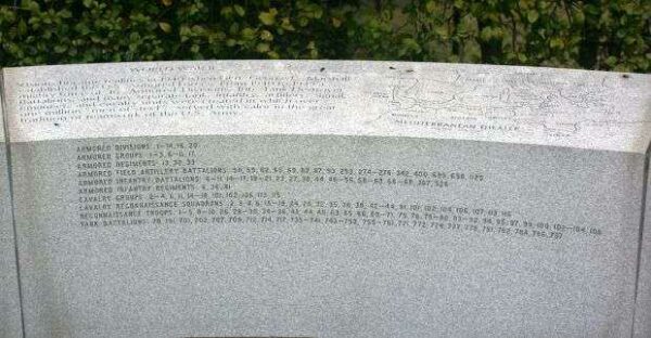 ARMORED FORCES WAR MEMORIAL STONE B