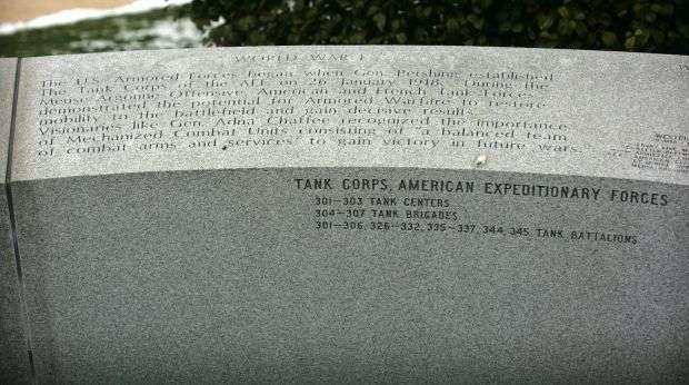 ARMORED FORCES WAR MEMORIAL STONE A