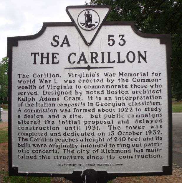 THE CARILLON WAR MEMORIAL MARKER