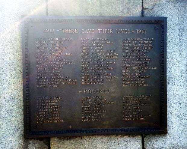 CITY OF RICHMOND WORLD WAR MEMORIAL FLAGPOLE PLAQUE C