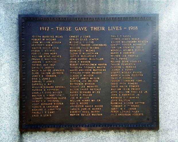 CITY OF RICHMOND WORLD WAR MEMORIAL FLAGPOLE PLAQUE B