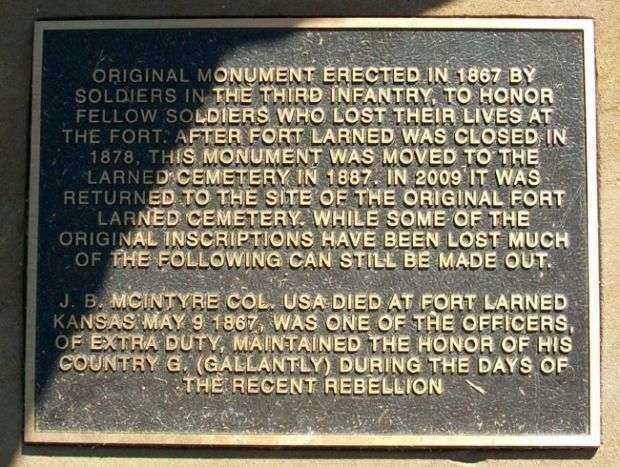 THIRD INFANTRY HONORED DEAD MEMORIAL PLAQUE