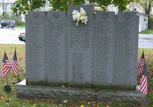 CHESTER WAR VETERANS MEMORIAL BACK