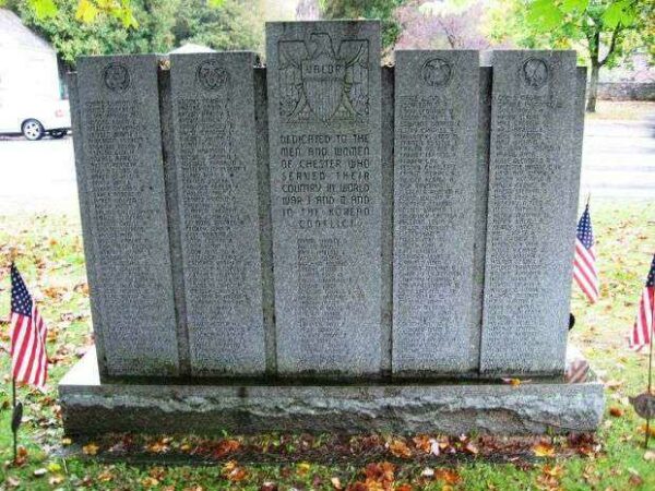 CHESTER WAR VETERANS MEMORIAL FRONT