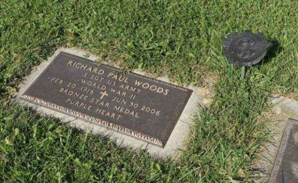 RICHARD PAUL WOODS MEMORIAL CEMETERY STONE