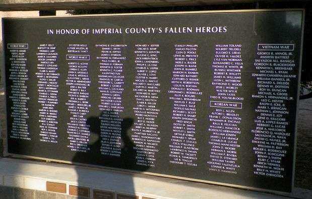 IMPERIAL COUNTY’S FALLEN HEROES MEMORIAL PLAQUE F