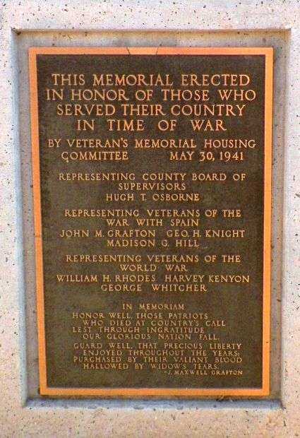 IMPERIAL COUNTY’S FALLEN HEROES MEMORIAL PLAQUE A