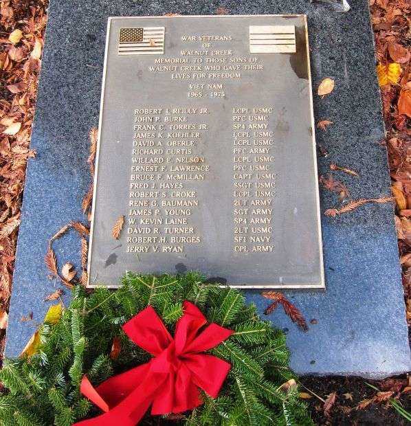 WAR VETERANS OF WALNUT CREEK VIET NAM MEMORIAL PLAQUE