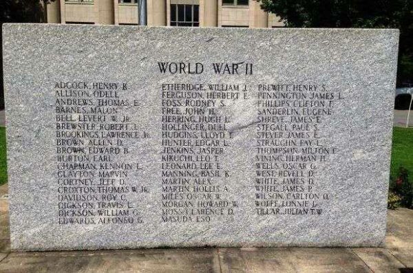 WALLS OF WAR DREW COUNTY VETERANS MEMORIAL WALL B