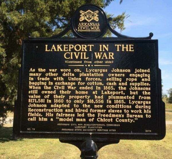 LAKEPORT IN THE CIVIL WAR MEMORIAL MARKER BACK