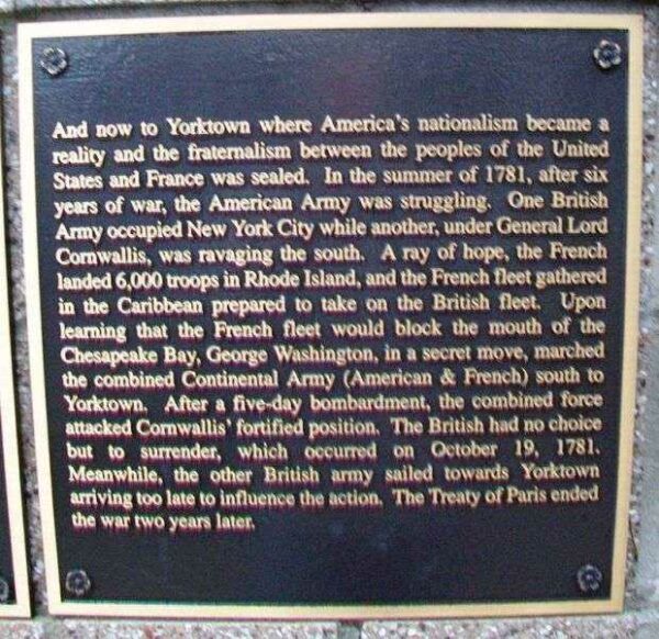 REVOLUTIONARY WAR MEMORIAL PLAQUE G