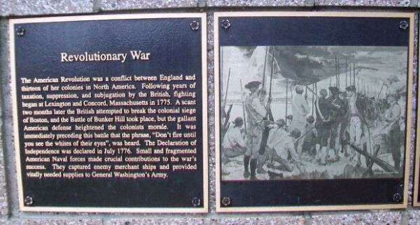 REVOLUTIONARY WAR MEMORIAL PLAQUES A & B