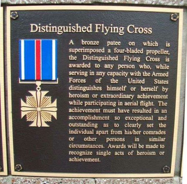 DISTINGUISHED FLYING CROSS MEMORIAL PLAQUE