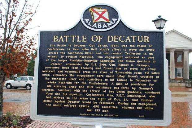 BATTLE OF DECATUR WAR MEMORIAL MARKER
