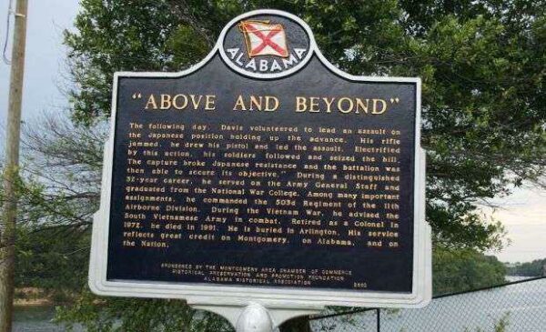 “ABOVE AND BEYOND” MEDAL OF HONOR MEMORIAL MARKER BACK