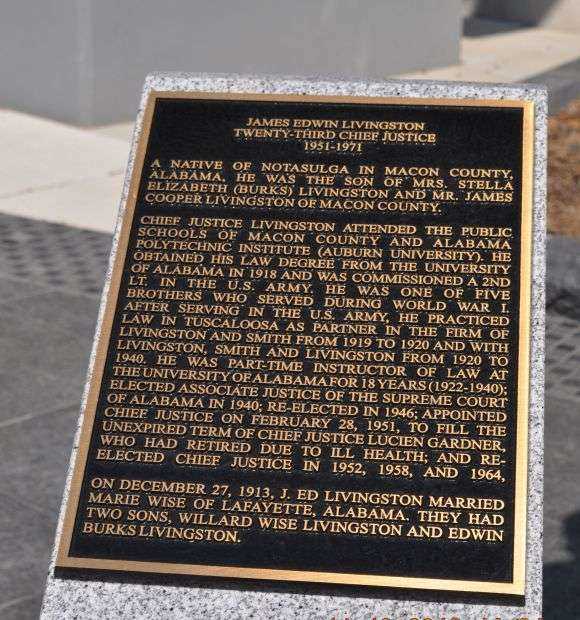 JAMES EDWIN LIVINGSTON MEMORIAL PLAQUE