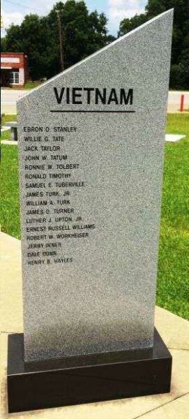 URIAH VETERANS MEMORIAL HONOR ROLL STONE H