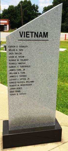 URIAH VETERANS MEMORIAL HONOR ROLL STONE H