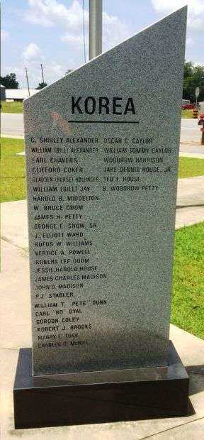 URIAH VETERANS MEMORIAL HONOR ROLL STONE F