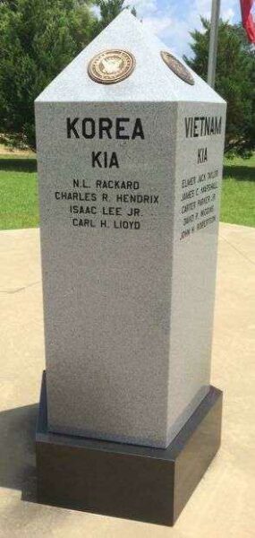 URIAH VETERANS MEMORIAL KIA HONOR ROLL STONE C