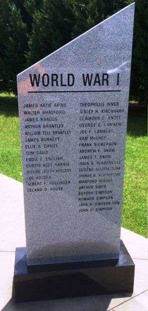 URIAH VETERANS MEMORIAL KIA HONOR ROLL STONE A