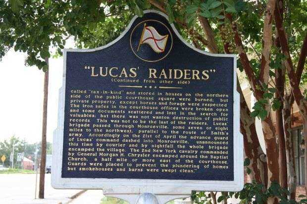 “LUCAS’ RAIDERS” WAR MEMORIAL MARKER BACK