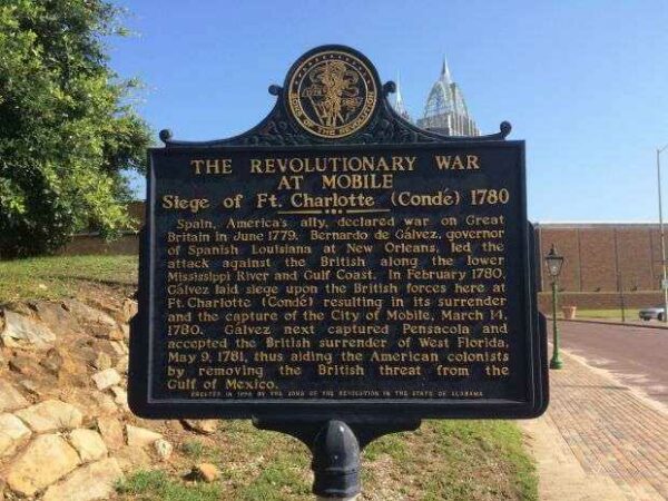 THE REVOLUTIONARY WAR AT MOBILE MEMORIAL MARKER