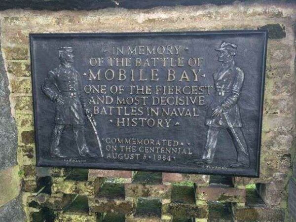 IN MEMORY OF THE BATTLE OF MOBILE BAY MEMORIAL PLAQUE