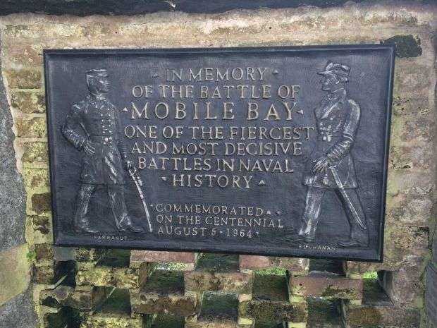IN MEMORY OF THE BATTLE OF MOBILE BAY MEMORIAL PLAQUE