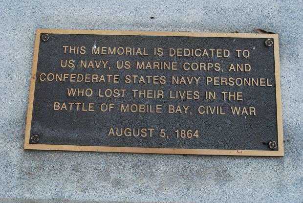 BATTLE OF MOBILE BAY MEMORIAL PLAQUE