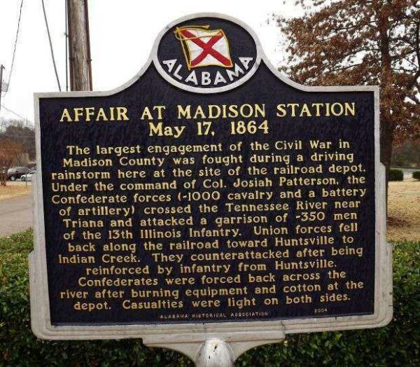 AFFAIR AT MADISON STATION MEMORIAL MARKER