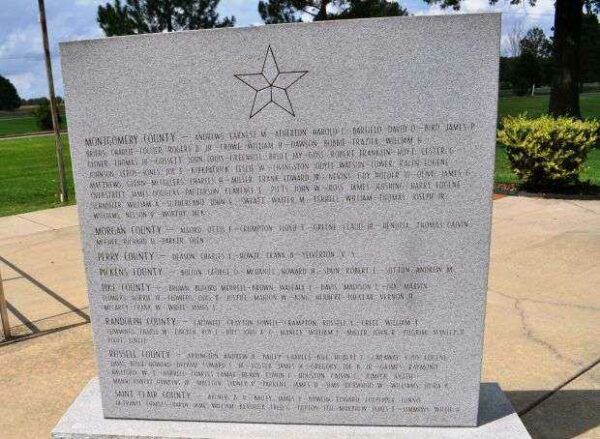 ALABAMA KOREAN WAR MEMORIAL STONE G