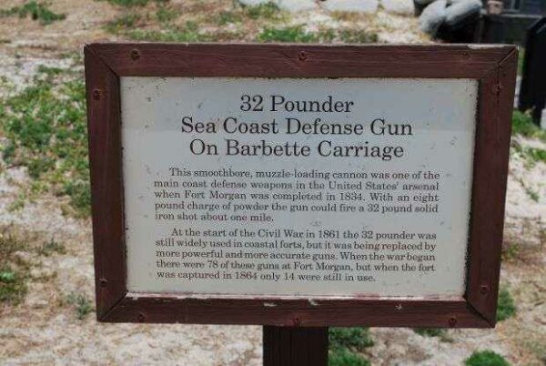 32 POUNDER SEA COAST DEFENSE GUN MEMORIAL PLAQUE