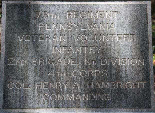 79TH REGIMENT PENNSYLVANIA VETERAN VOLUNTEER INFANTRY MEMORIAL STONE