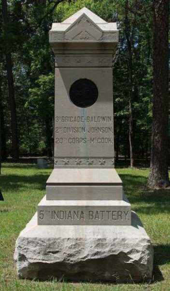 5TH INDIANA BATTERY WAR MEMORIAL FRONT