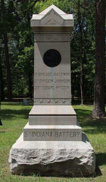 5TH INDIANA BATTERY WAR MEMORIAL FRONT