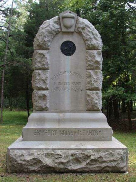 38TH INDIANA INFANTRY WAR MEMORIAL FRONT