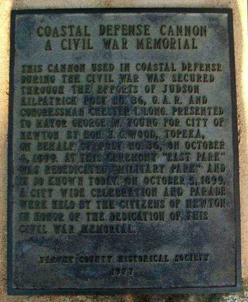 COASTAL DEFENSE CANNON CIVIL WAR MEMORIAL PLAQUE