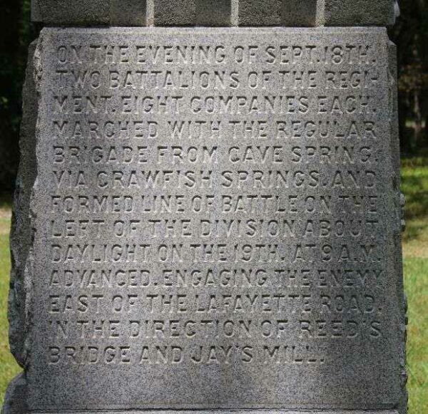 18TH U.S. INFANTRY WAR MEMORIAL LEFT SIDE