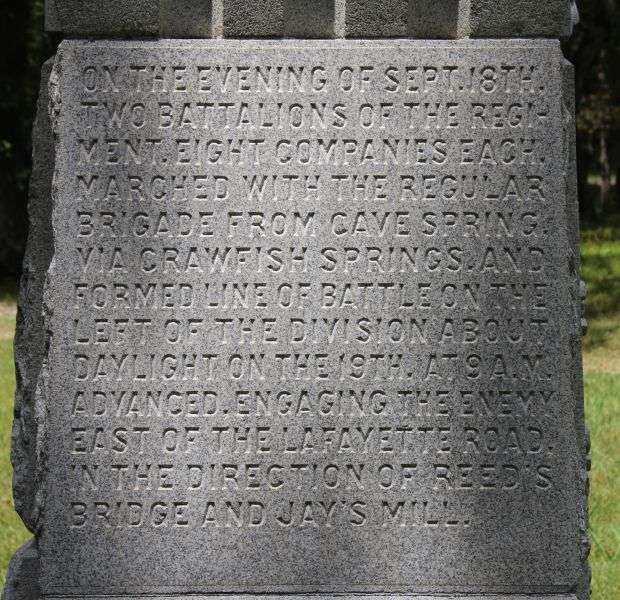 18TH U.S. INFANTRY WAR MEMORIAL LEFT SIDE