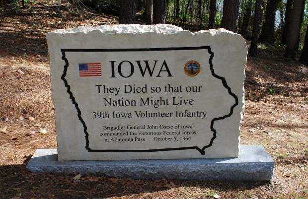 ALLATOON PASS IOWA CIVIL WAR MEMORIAL