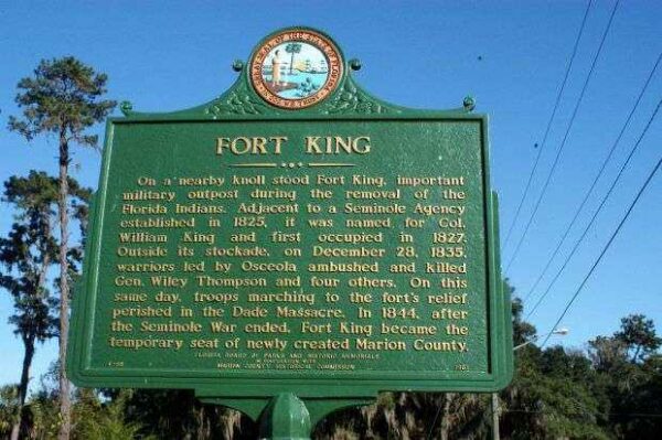 FORT KING WAR MEMORIAL MARKER
