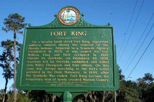 FORT KING WAR MEMORIAL MARKER